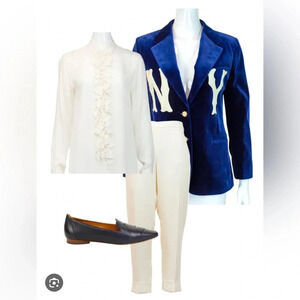 ! The Row womens cream cuffed pants